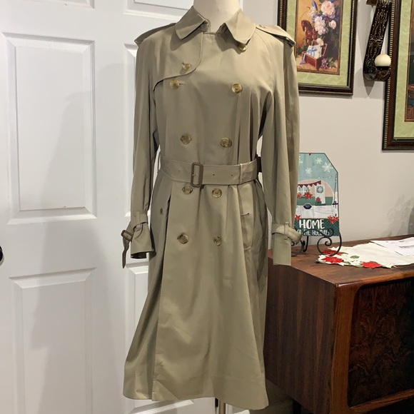 VINTAGE BURBERRY TRENCH COAT + Wool Lining Men 48R